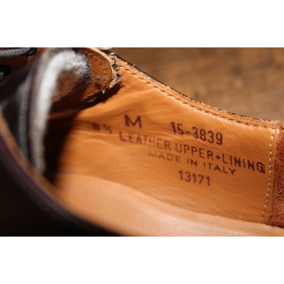 Johnston Murphy Signature Series Burgundy Leather Brogue Shoes Size 8.5